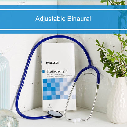 General Exam Stethoscope McKesson Royal Blue 1-Tube 21 Inch Tube Single Sided Chestpiece, Packaging Type- Each