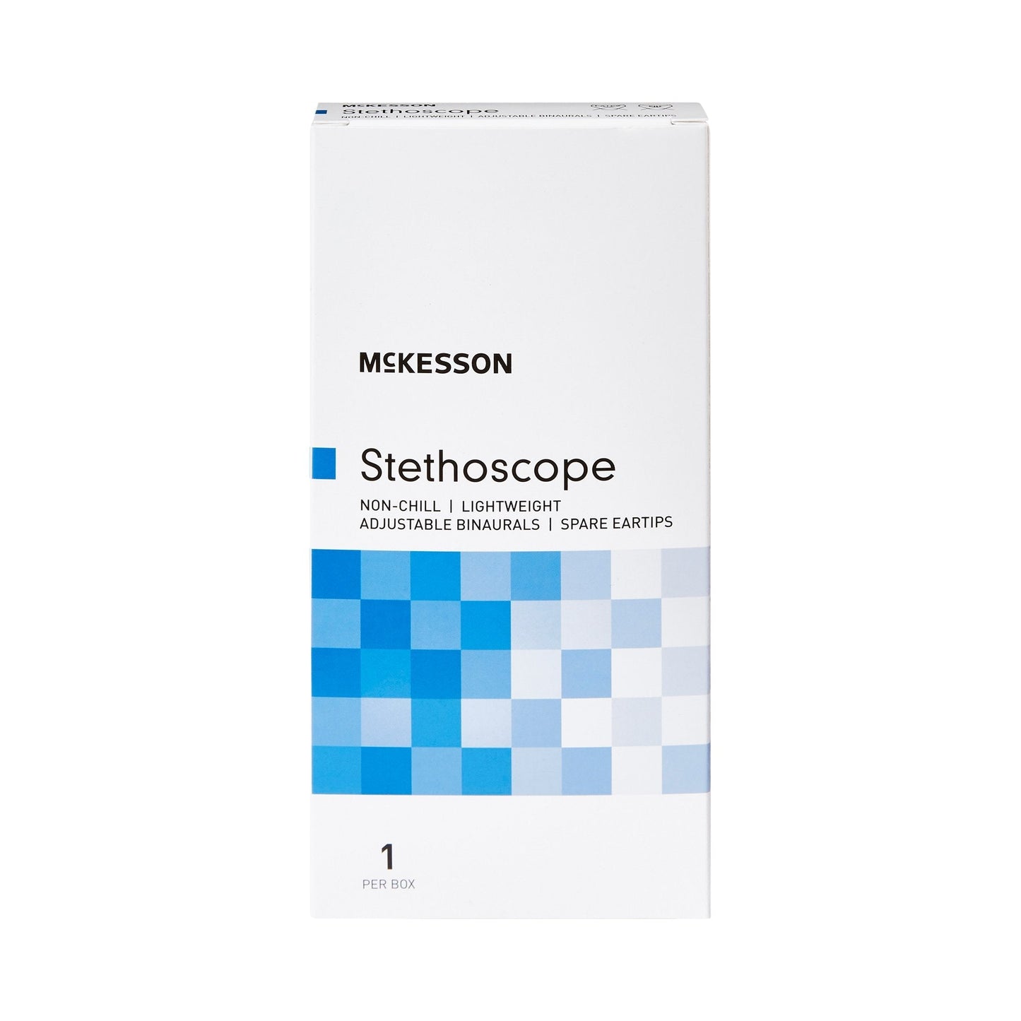 General Exam Stethoscope McKesson Royal Blue 1-Tube 21 Inch Tube Single Sided Chestpiece, Packaging Type- Each