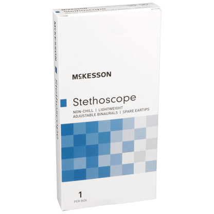 General Exam Stethoscope McKesson Teal Blue 1-Tube 22 Inch Tube Double Sided Chestpiece, Packaging Type- Each