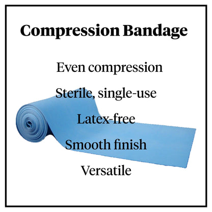 Esmark Compression Bandage McKesson 6 Inch X 3 Yard No Closure Blue Sterile High Compression, Packaging Type- Each