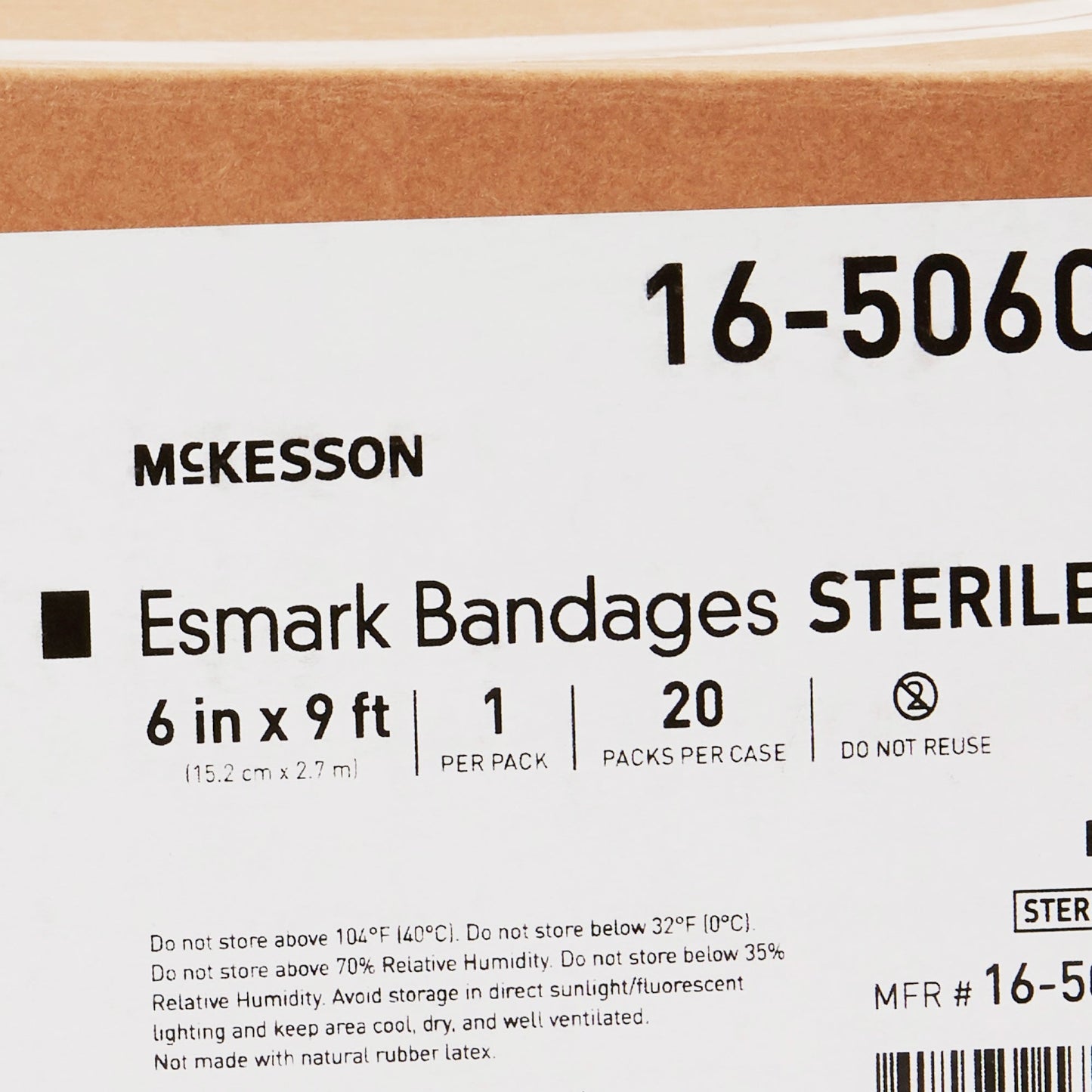 Esmark Compression Bandage McKesson 6 Inch X 3 Yard No Closure Blue Sterile High Compression, Packaging Type- Each