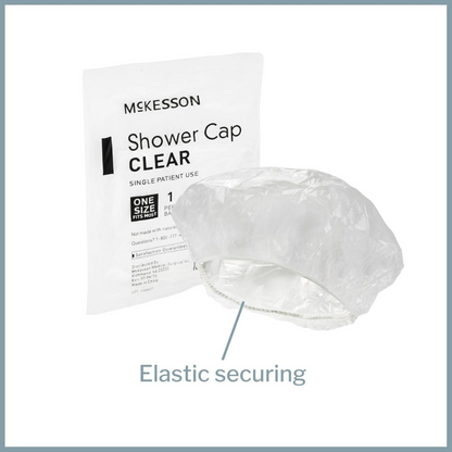 Shower Cap McKesson One Size Fits Most Clear, Packaging Type- Each