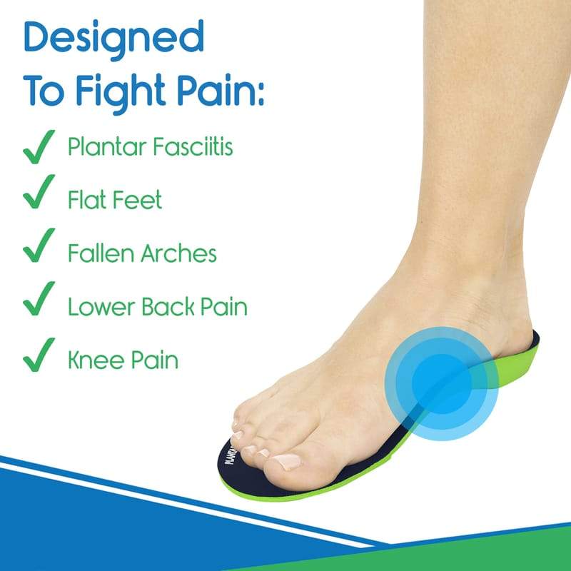 Plantar Series - Full Length - Medium: Men's: 7.5 - 9, Women's: 8.5 - 10 - plantar-fasciitis-insoles