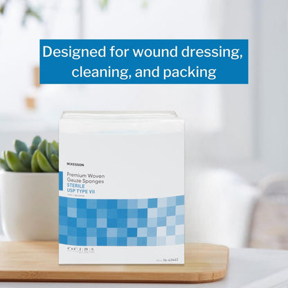 Gauze Sponge McKesson 4 X 4 Inch 12-Ply Sterile 2 per Pack, Packaging Type- Box