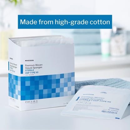 Gauze Sponge McKesson 4 X 4 Inch 12-Ply Sterile 2 per Pack, Packaging Type- Box