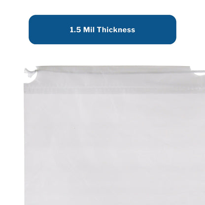 Patient Belongings Bag McKesson 4 X 20 X 20 Inch Polyethylene Drawstring Closure White, Packaging Type- Each