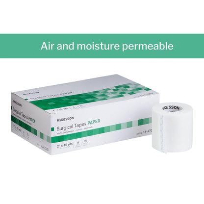 Medical Tape McKesson White 2 Inch X 10 Yard Paper NonSterile, Packaging Type- Box