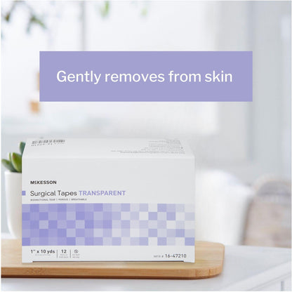 Medical Tape McKesson Transparent 1 Inch X 10 Yard Plastic NonSterile, Packaging Type- Box