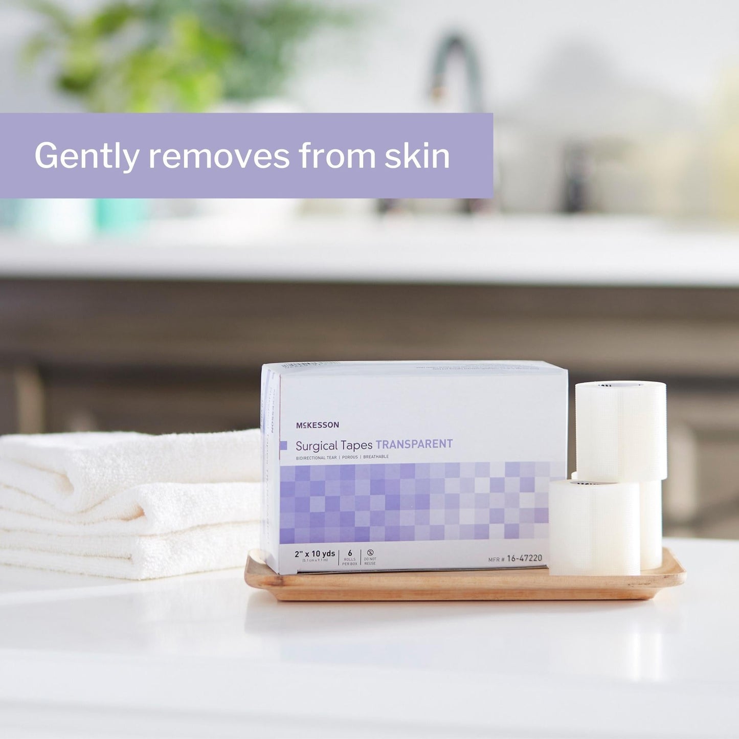 Medical Tape McKesson Transparent 2 Inch X 10 Yard Plastic NonSterile, Packaging Type- Box