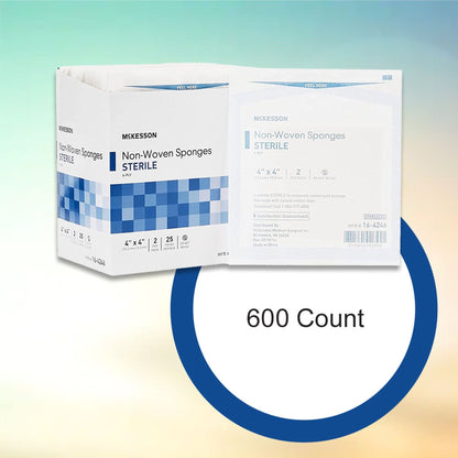 Nonwoven Sponge McKesson 4 X 4 Inch 6-Ply Sterile 2 per Pack, Packaging Type- Box