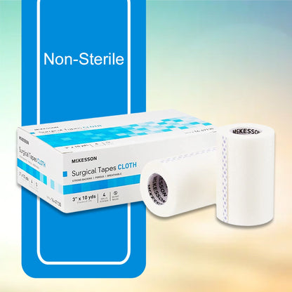 Medical Tape McKesson White 3 Inch X 10 Yard Silk-Like Cloth NonSterile, Packaging Type- Box