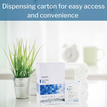 Eye Pad McKesson 2-1/8 X 2-5/8 Inch Sterile 1 per Pack, Packaging Type- Box