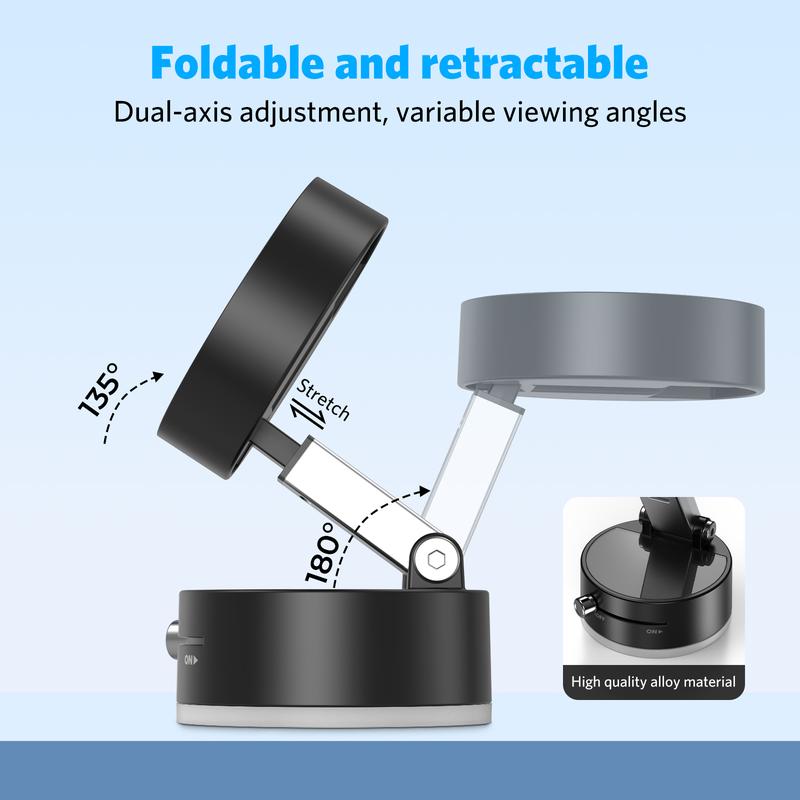 Airis Magnetic Vacuum Phone Holder – Hands-Free Car Mount with 360° Rotation