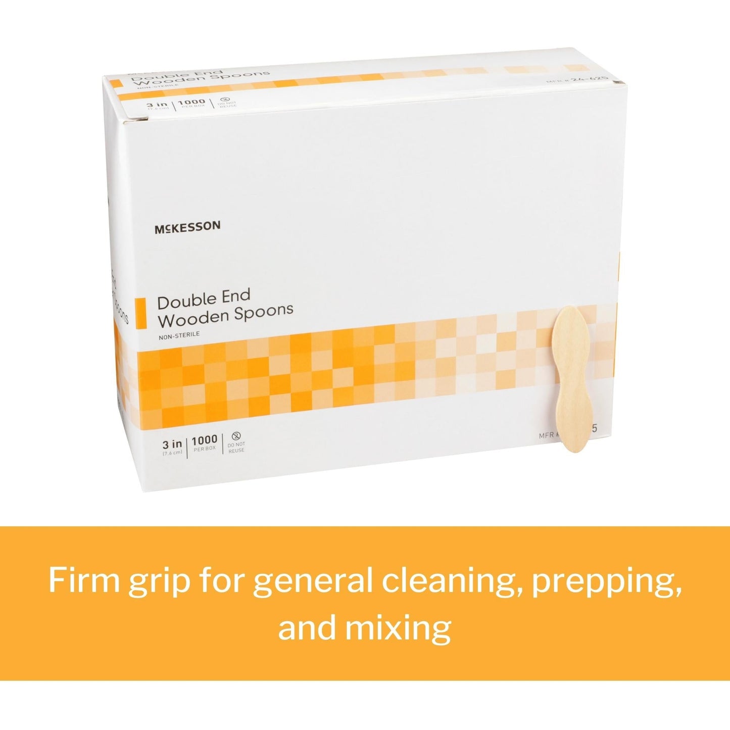 Medical Spoon McKesson Double Ended Tan Wood, Packaging Type- Box