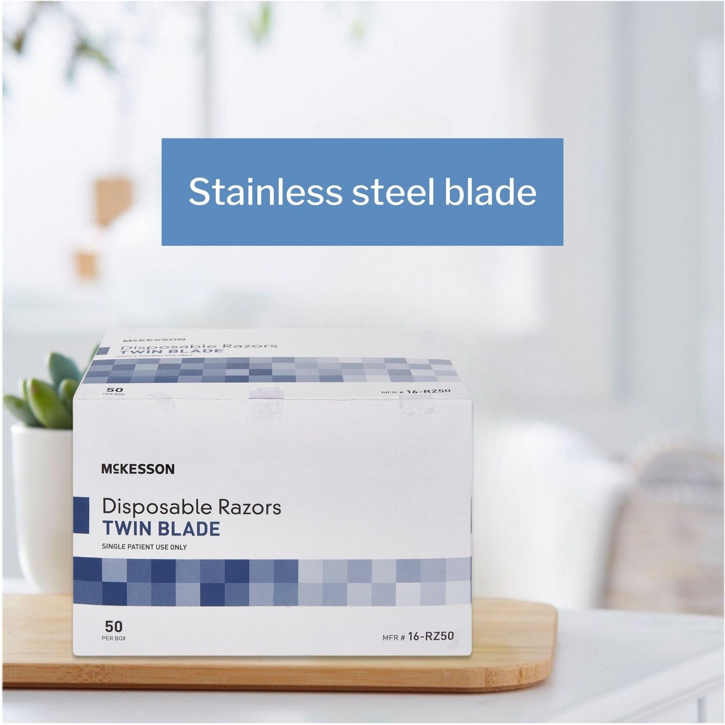 Personal Razor McKesson Single Edge Twin Blade NonSterile Disposable, Packaging Type- Box