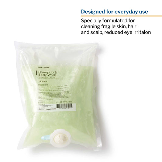 Shampoo and Body Wash McKesson 1,000 mL Dispenser Refill Bag Cucumber Melon Scent, Packaging Type- Each