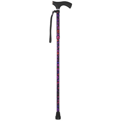 Folding Cane Switch Sticks® Aluminum 32 to 37 Inch Height Circle Print