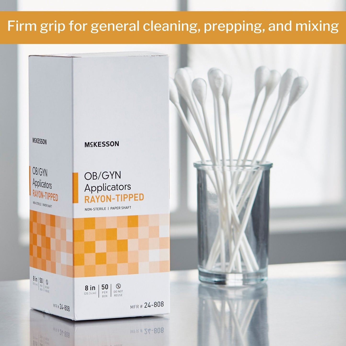 McKesson OB/GYN Swab 8 Inch Length NonSterile, Packaging Type- Box