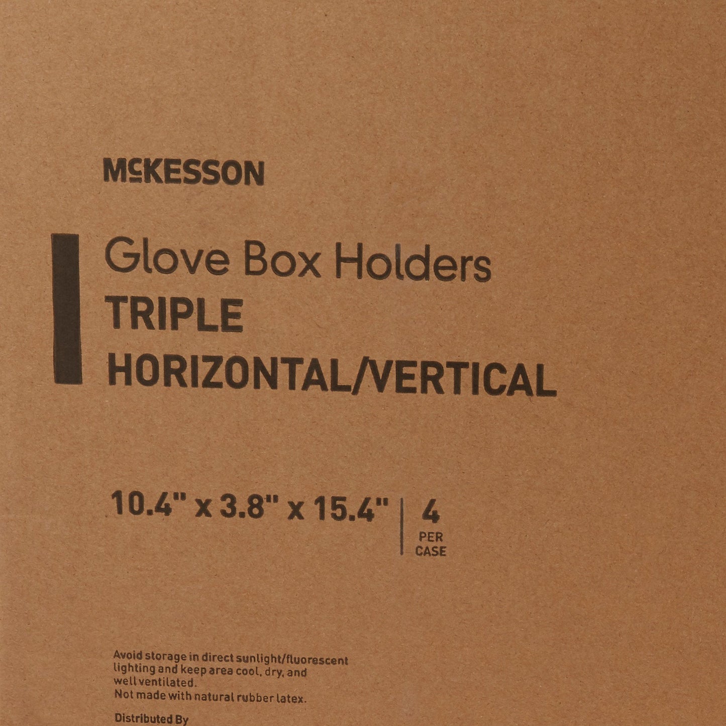 Glove Box Holder McKesson Horizontal or Vertical Mounted 3-Box Capacity Clear 3-1/8 X 10-1/4 X 15-1/4 Inch Plastic, Packaging Type- Each