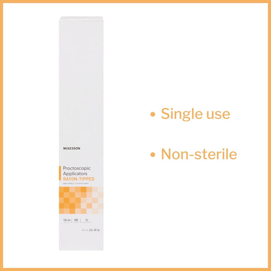 McKesson Proctoscopic Swabstick 16 Inch Length NonSterile, Packaging Type- Box