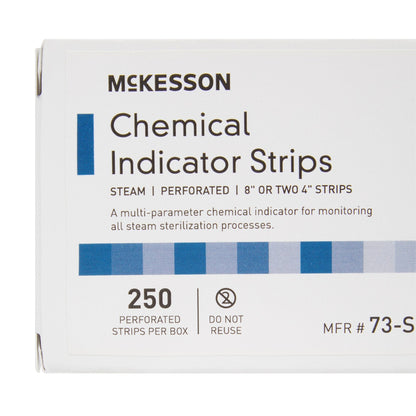 McKesson Sterilization Chemical Indicator Strip Steam 8 Inch, Packaging Type- Box
