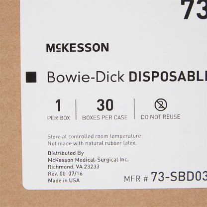 McKesson Sterilization Bowie-Dick Test Pack Steam, Packaging Type- Each