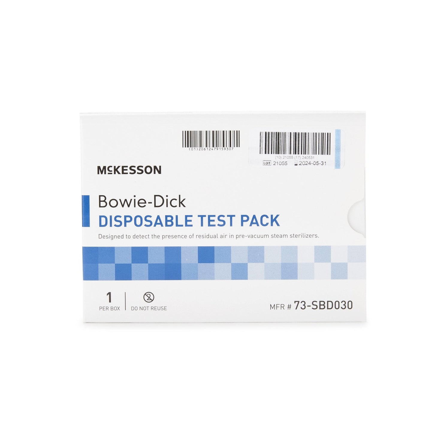 McKesson Sterilization Bowie-Dick Test Pack Steam, Packaging Type- Each