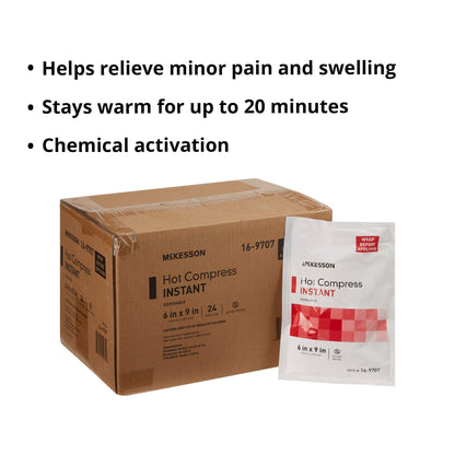 Instant Hot Pack McKesson General Purpose Large Plastic Disposable, Packaging Type- Each