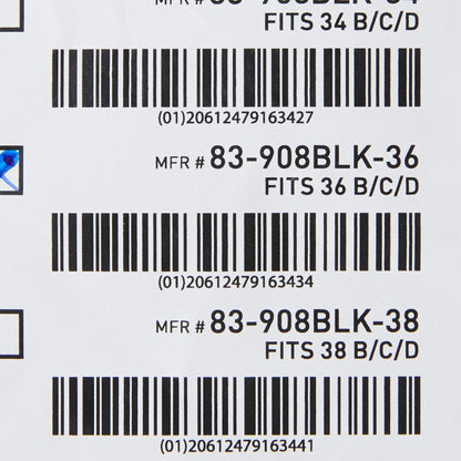 Post-Surgical Bra McKesson Black 36 Inch, Packaging Type- Each