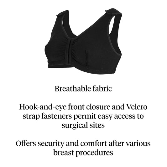 Post-Surgical Bra McKesson Black 36 Inch, Packaging Type- Each