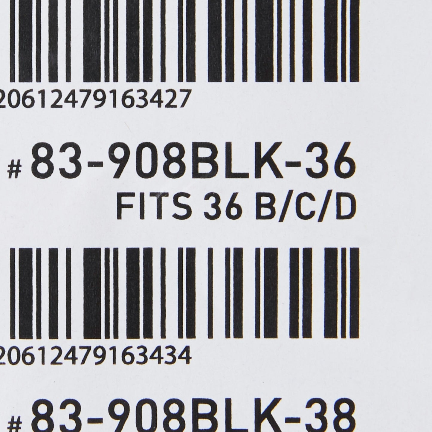 Post-Surgical Bra McKesson Black 36 Inch, Packaging Type- Each