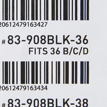 Post-Surgical Bra McKesson Black 36 Inch, Packaging Type- Each