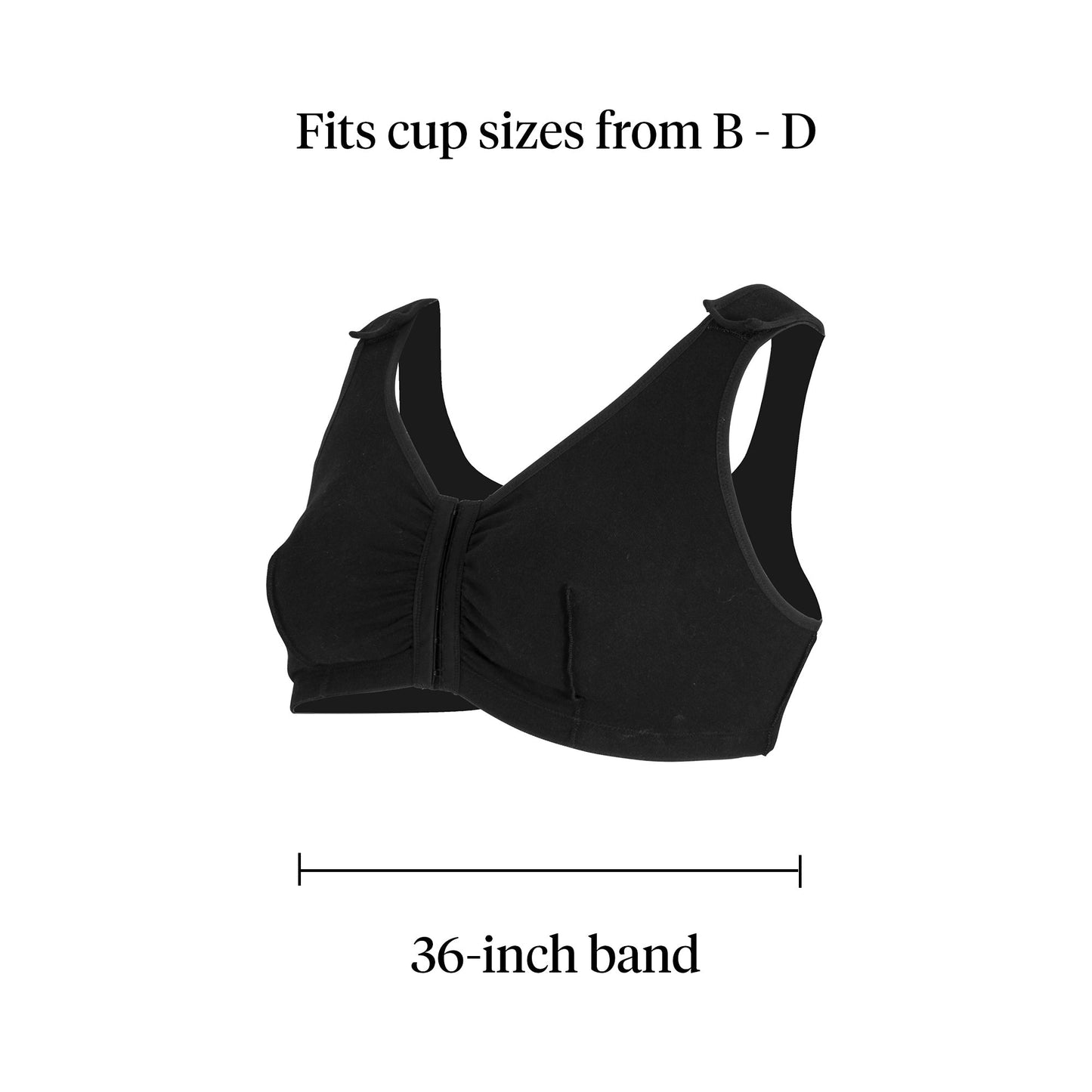 Post-Surgical Bra McKesson Black 36 Inch, Packaging Type- Each