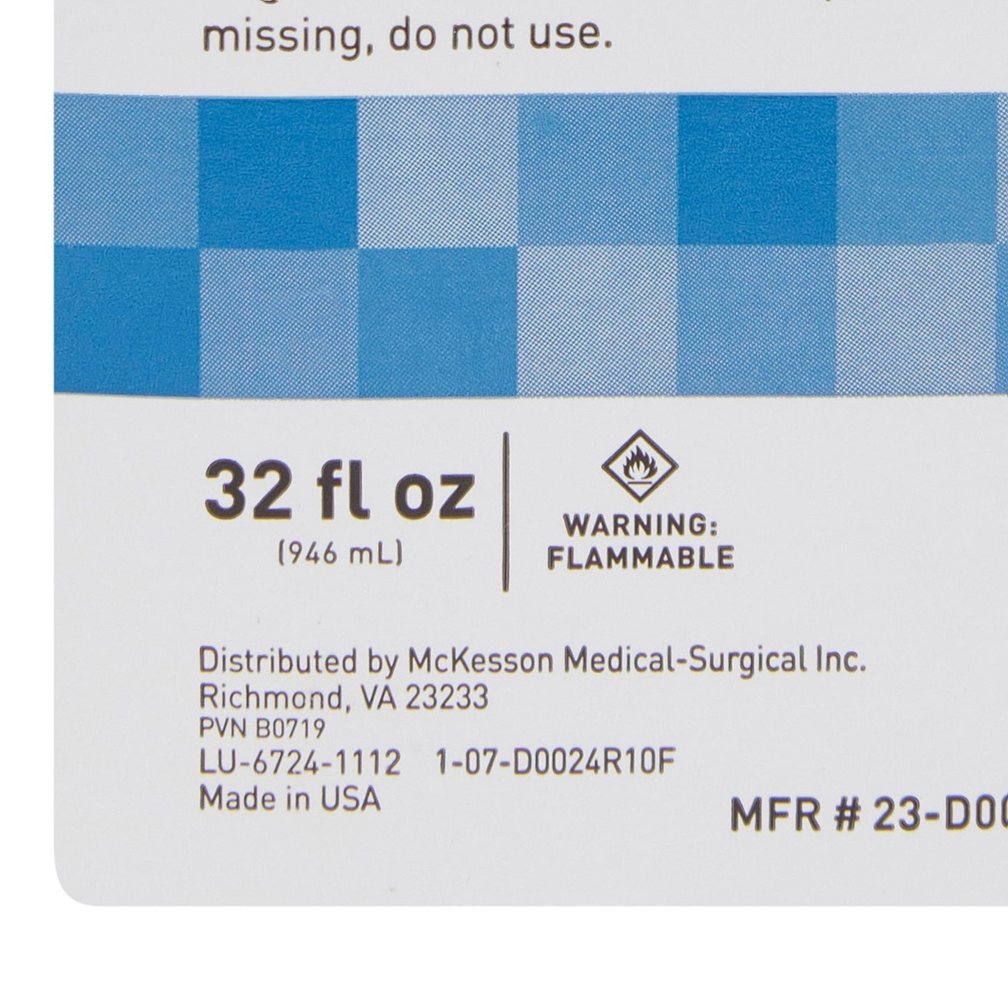 Antiseptic McKesson Brand Topical Liquid 32 oz. Bottle, Packaging Type- Each