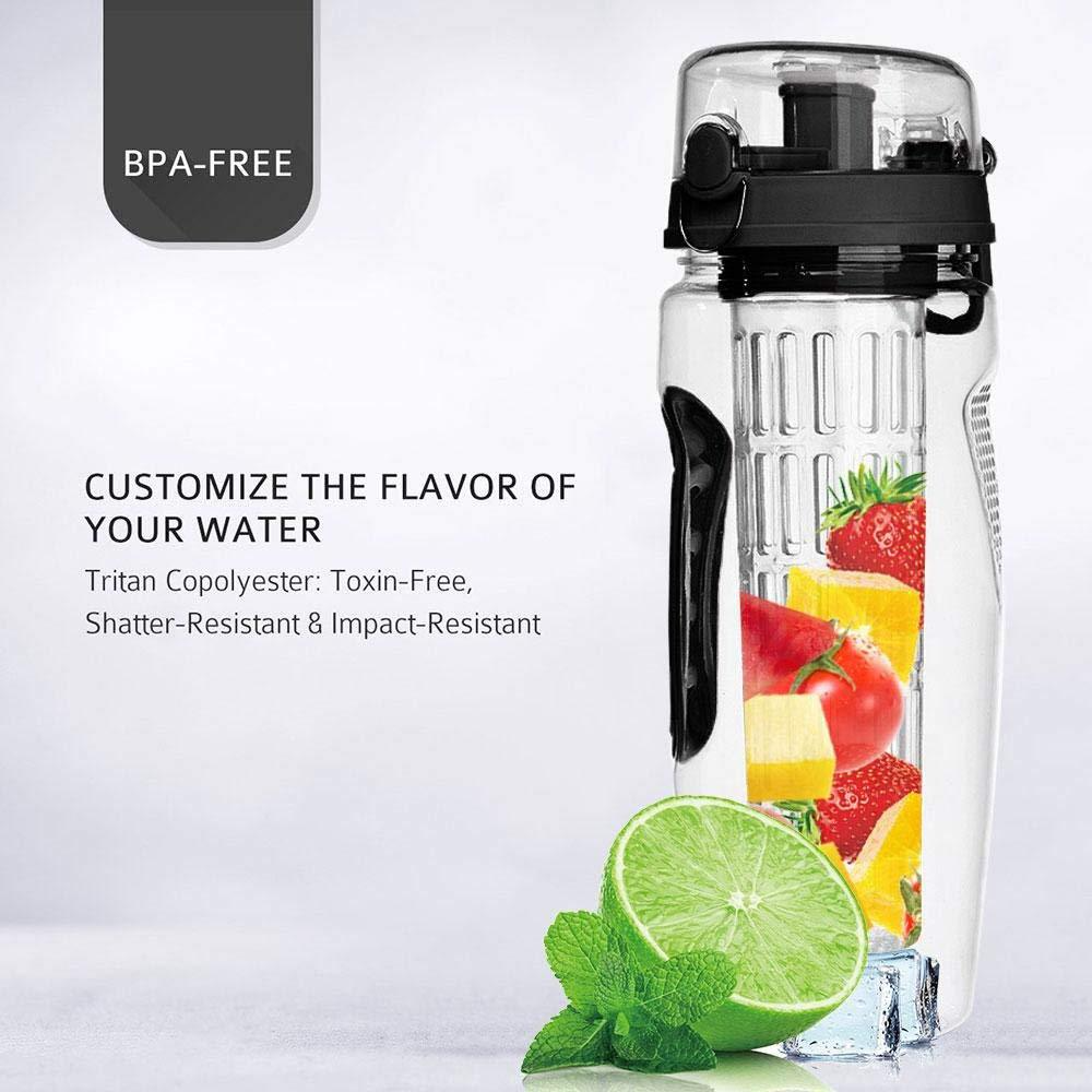 HydraBloom™ 32oz Fruit Infuser Bottle – BPA-Free & Leakproof