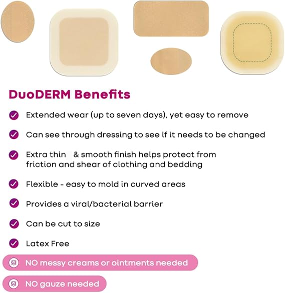 Hydrocolloid Dressing DuoDERM Signal CGF Foam Backing 4 X 4 Inch Square Hydrocolloid, Packaging Type- Box