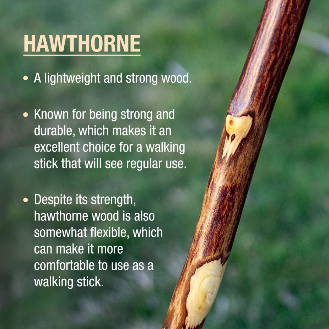 Walking Stick Brazos Free Form Wood 55 Inch Height Hawthorn