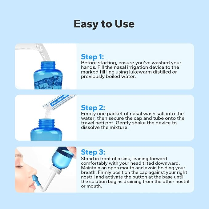 BreatheEase Pro Nasal Irrigator – Advanced Sinus Relief System