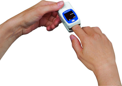 SmartHeart Talking Pulse Oximeter | Audible Result Announcement | Blood Oxygen Saturation | Complete System Monitor Lanyard and Batteries | Portable Spot-Check Monitoring