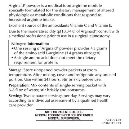 Oral Supplement Arginaid Cherry Flavor Powder 0.32 oz. Individual Packet, Packaging Type- Box