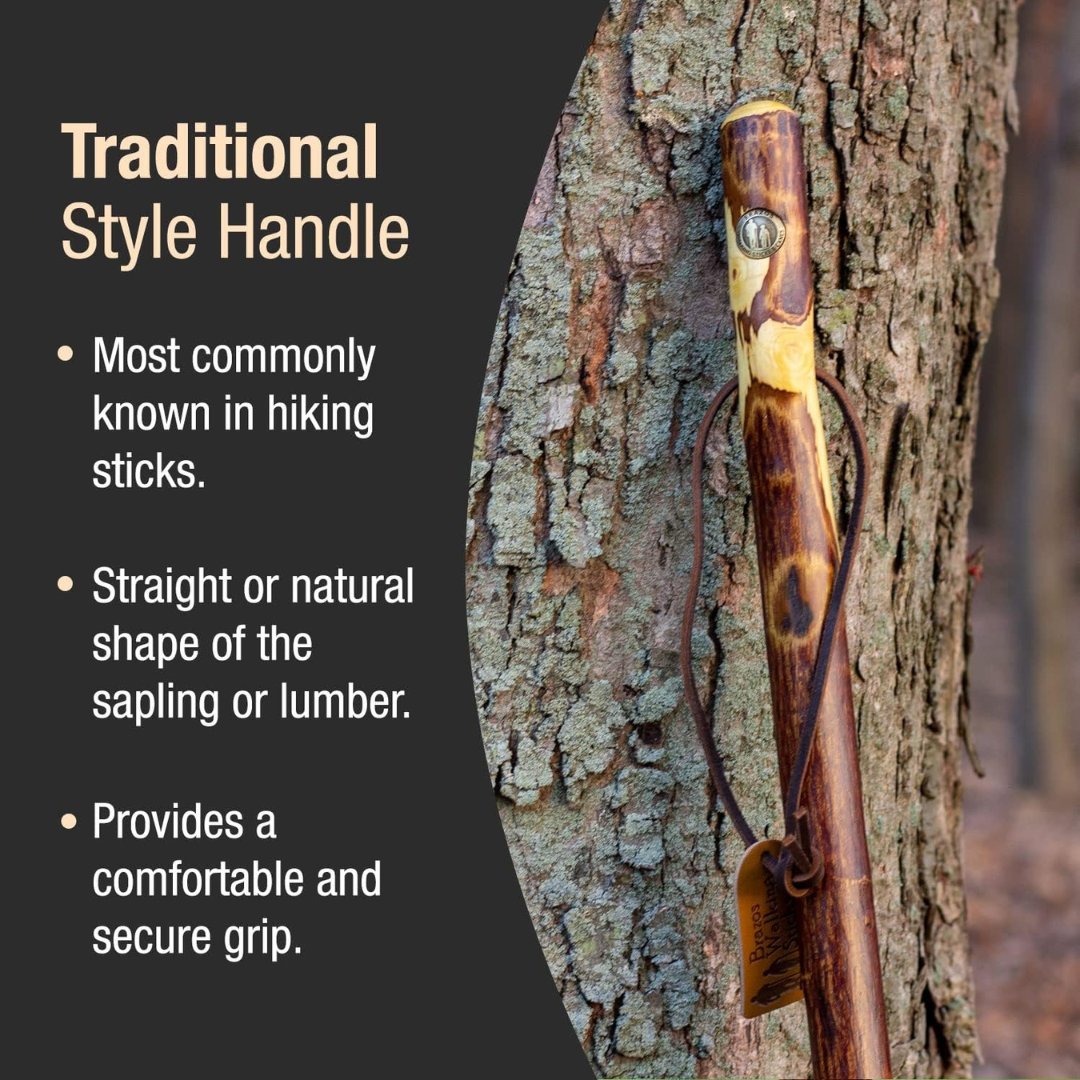 Walking Stick Brazos Free Form Wood 55 Inch Height Hawthorn