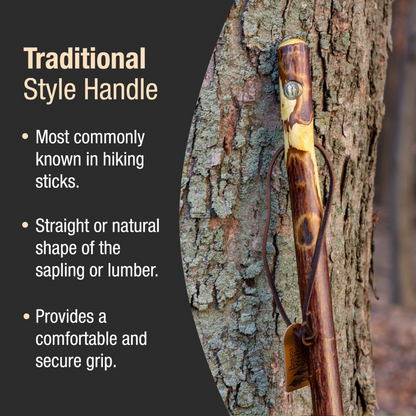 Walking Stick Brazos Free Form Wood 55 Inch Height Hawthorn