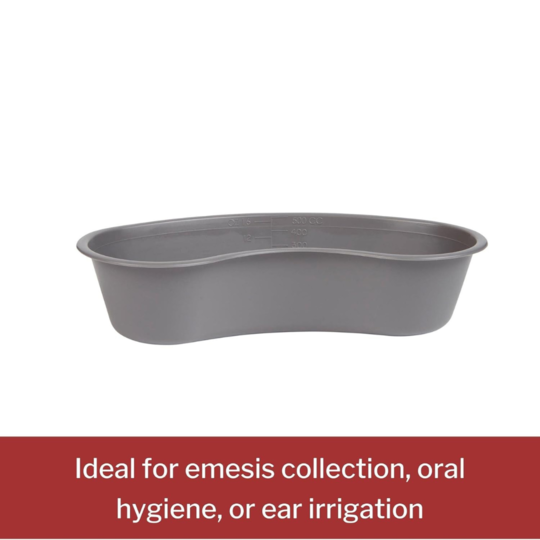 Emesis Basin McKesson Graphite 20 oz. Plastic Single Patient Use, Packaging Type- Each