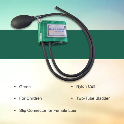 Reusable Blood Pressure Cuff and Bulb McKesson LUMEON 13.9 to 19.5 cm Arm Nylon Cuff Child Cuff, Packaging Type- Box