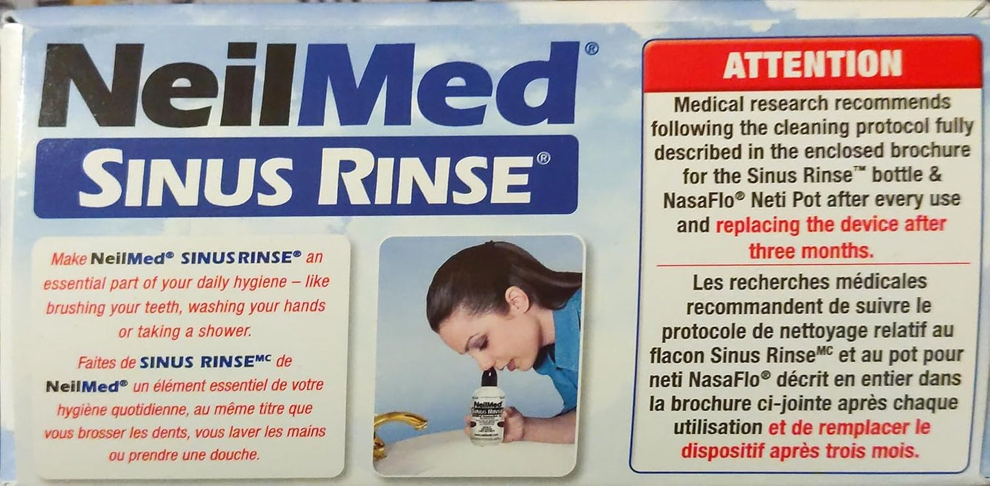 Saline Nasal Rinse Kit Neilmed Sinus Rinse 100 Packets, Packaging Type- Box