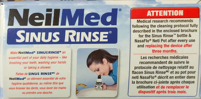 Saline Nasal Rinse Kit Neilmed Sinus Rinse 100 Packets, Packaging Type- Box