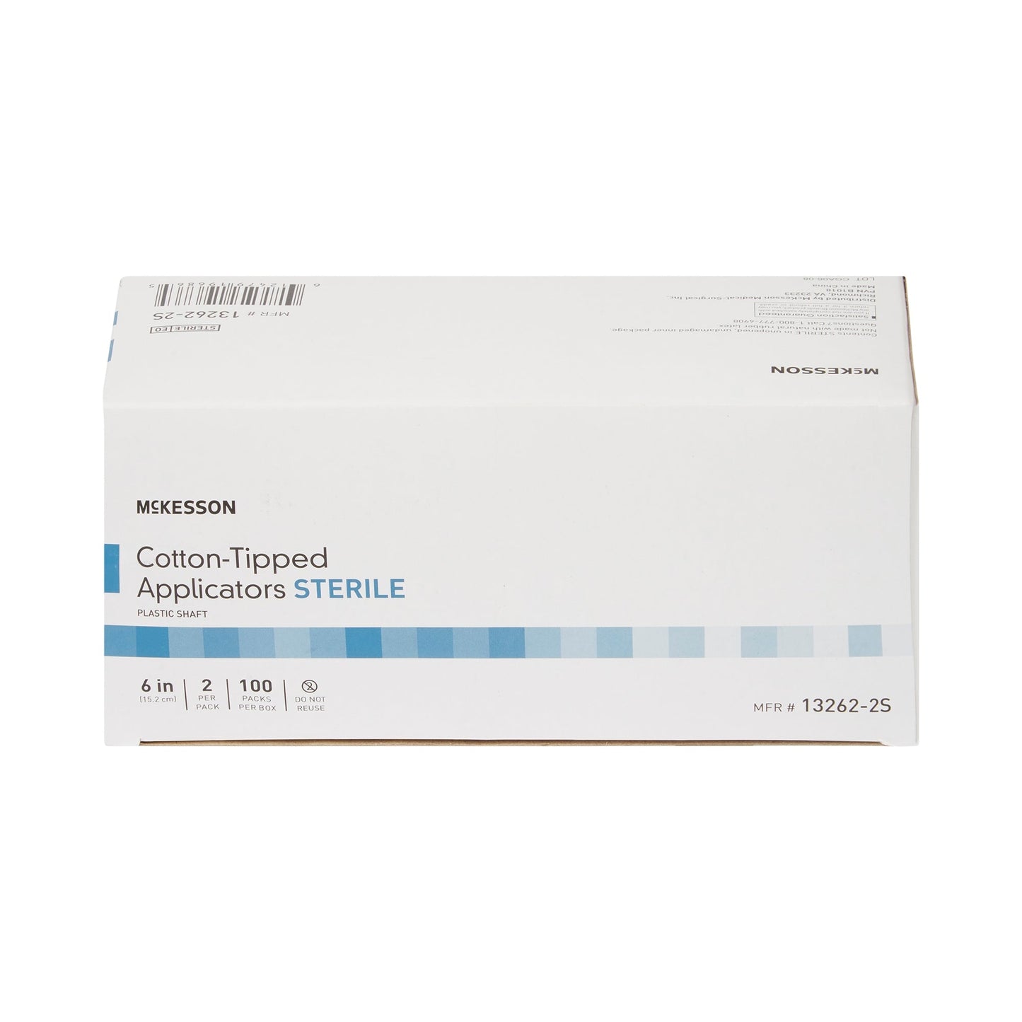 Swabstick McKesson Cotton Tip Plastic Shaft 6 Inch Sterile 2 per Pack, Packaging Type- Box