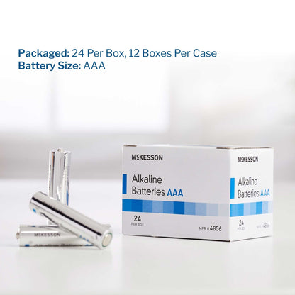 Alkaline Battery McKesson AAA Cell 1.5V Disposable 24 Pack, Packaging Type- Box