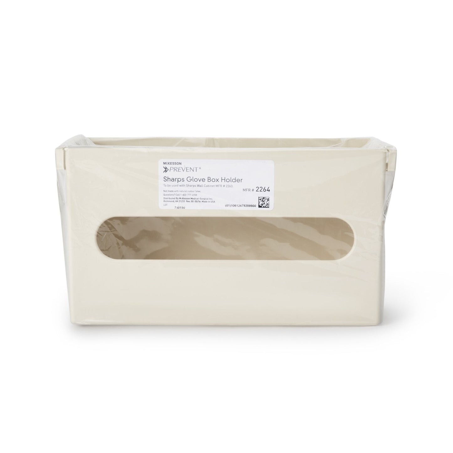 Glove Box Holder McKesson Prevent Vertical Mounted 1-Box Capacity Putty 3-7/8 X 6-1/2 X 11 Inch Plastic, Packaging Type- Each