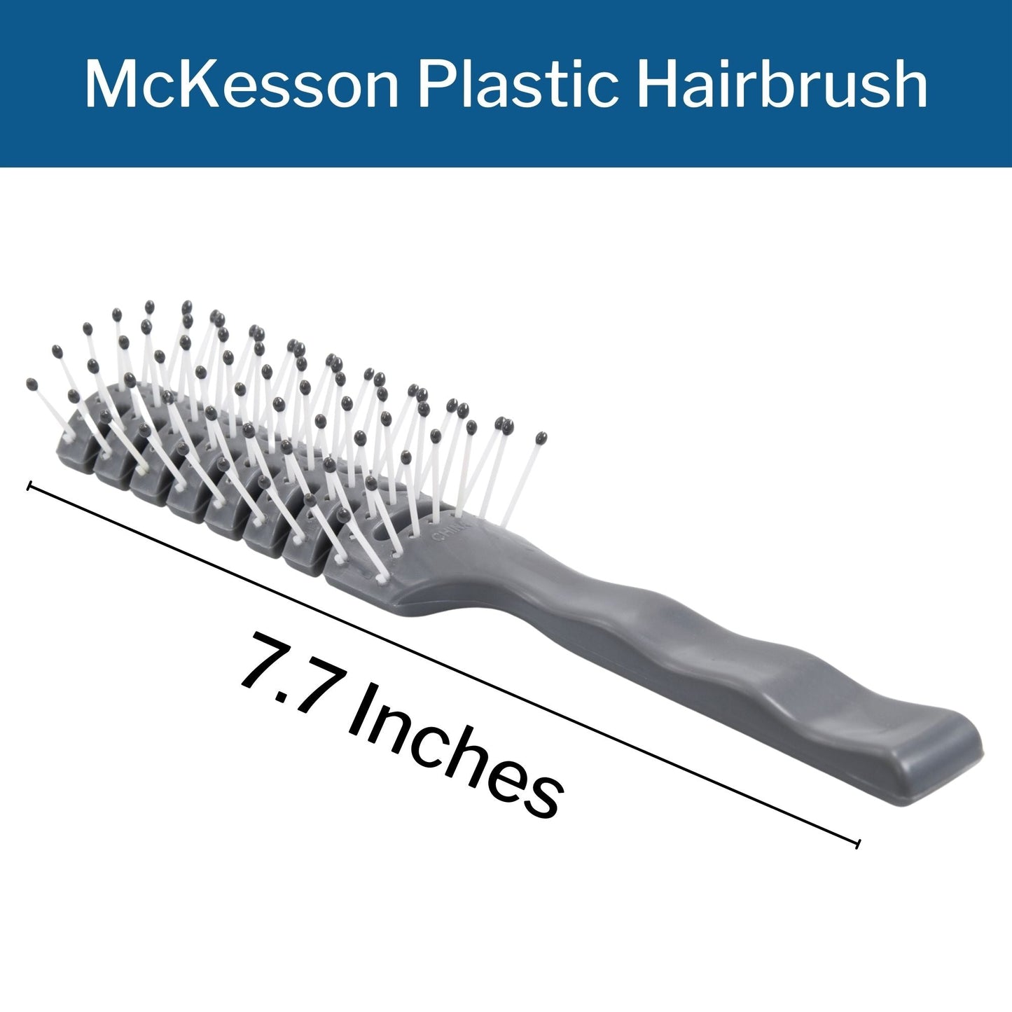 Hairbrush McKesson Plastic Bristles 7.7 Inch, Packaging Type- Box